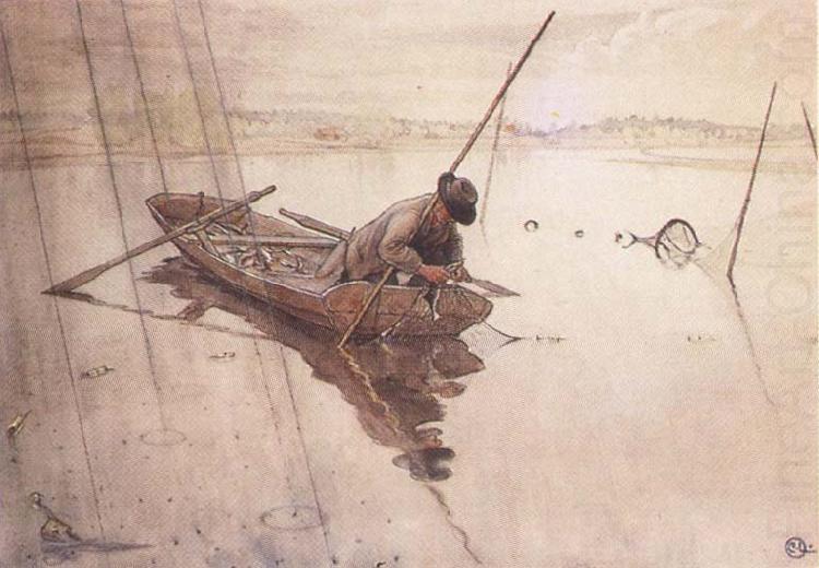 Carl Larsson Fishing china oil painting image